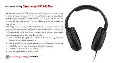 Tai Nghe Kiểm Âm Sennheiser Monitor Headphones HD 200 Pro