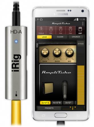 IK Multimedia Digital Guitar Interface for Android and PC iRig HD-A